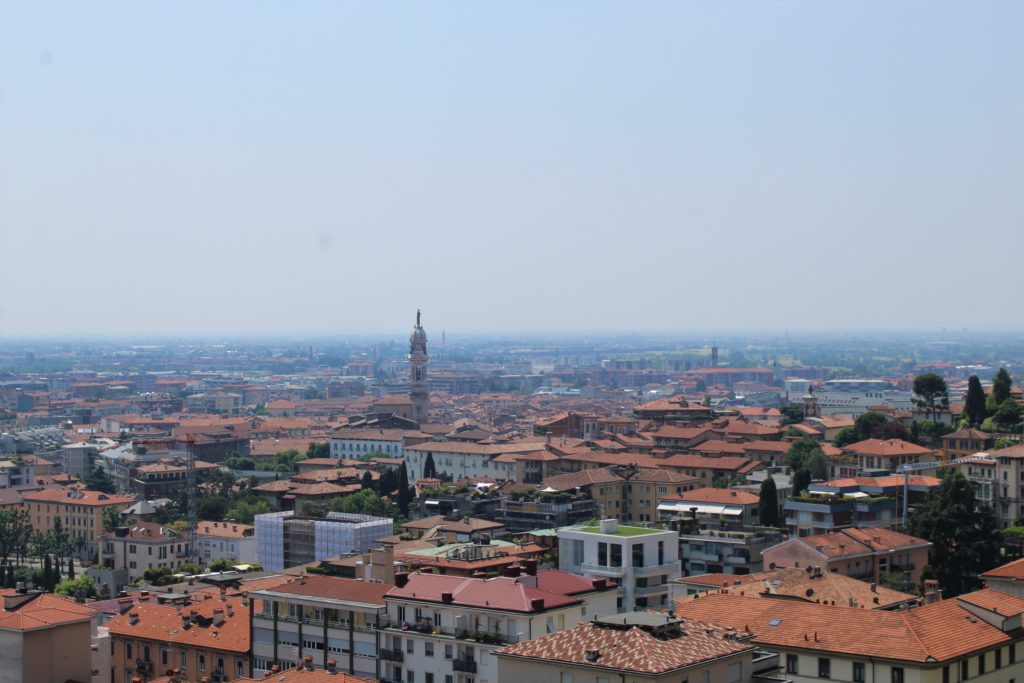 Vista de la Ciudad baja de Bergamo